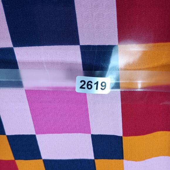 IBKUL Shirt Womens Medium Pink Orange Check UPF 50+ Long Sleeve Golf Mock Neck - Picture 8 of 8